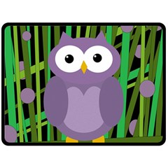 Purple Owl Fleece Blanket (large) 