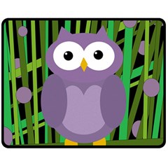 Purple Owl Fleece Blanket (medium) 