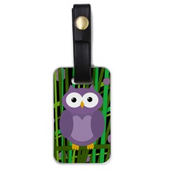 Purple Owl Luggage Tags (one Side) 