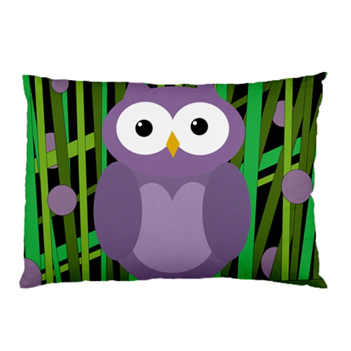 Purple owl Pillow Case (Two Sides)