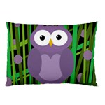 Purple owl Pillow Case (Two Sides) Back