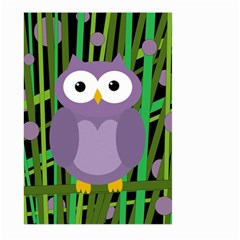 Purple Owl Large Garden Flag (two Sides) by Valentinaart