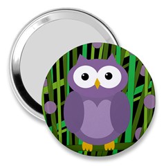 Purple Owl 3  Handbag Mirrors