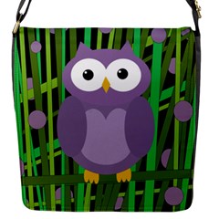 Purple Owl Flap Messenger Bag (s)