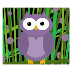 Purple Owl Double Sided Flano Blanket (small) 