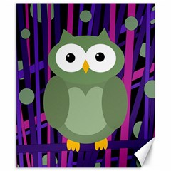 Green And Purple Owl Canvas 8  X 10  by Valentinaart