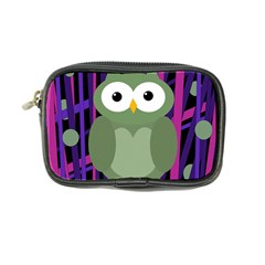 Green And Purple Owl Coin Purse by Valentinaart