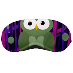 Green and purple owl Sleeping Masks