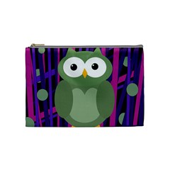 Green and purple owl Cosmetic Bag (Medium) 