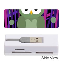 Green and purple owl Memory Card Reader (Stick) 