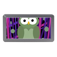 Green and purple owl Memory Card Reader (Mini)