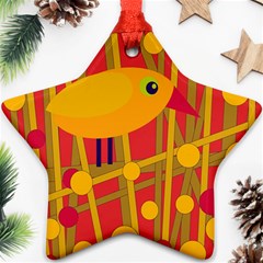 Yellow Bird Ornament (star) 