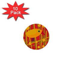 Yellow Bird 1  Mini Buttons (10 Pack) 