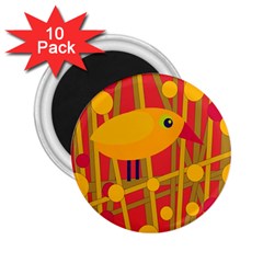 Yellow Bird 2 25  Magnets (10 Pack)  by Valentinaart