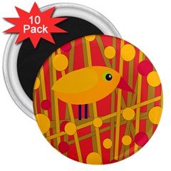 Yellow Bird 3  Magnets (10 Pack) 