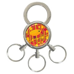 Yellow Bird 3-ring Key Chains by Valentinaart