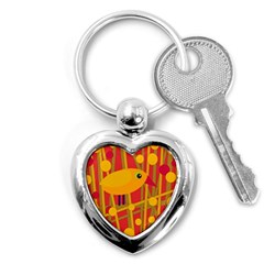 Yellow Bird Key Chains (heart) 