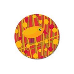 Yellow Bird Magnet 3  (round)