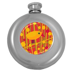 Yellow Bird Round Hip Flask (5 Oz)