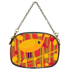 Yellow Bird Chain Purses (two Sides)  by Valentinaart