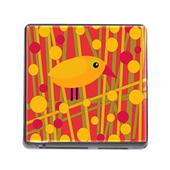 Yellow Bird Memory Card Reader (square) by Valentinaart