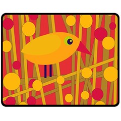 Yellow Bird Fleece Blanket (medium) 