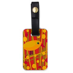 Yellow Bird Luggage Tags (one Side)  by Valentinaart