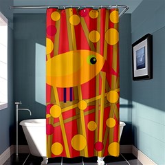 Yellow Bird Shower Curtain 36  X 72  (stall) 