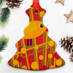 Yellow Bird Christmas Tree Ornament (2 Sides)