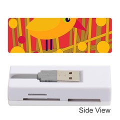 Yellow Bird Memory Card Reader (stick)  by Valentinaart