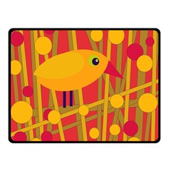 Yellow Bird Double Sided Fleece Blanket (small) 