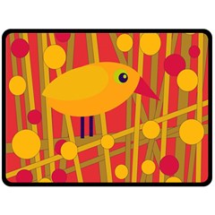 Yellow Bird Double Sided Fleece Blanket (large) 