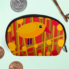 Yellow Bird Accessory Pouches (large)  by Valentinaart