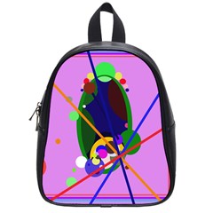 Pink Artistic Abstraction School Bags (small) 