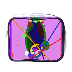 Pink Artistic Abstraction Mini Toiletries Bags