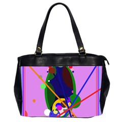 Pink Artistic Abstraction Office Handbags (2 Sides) 