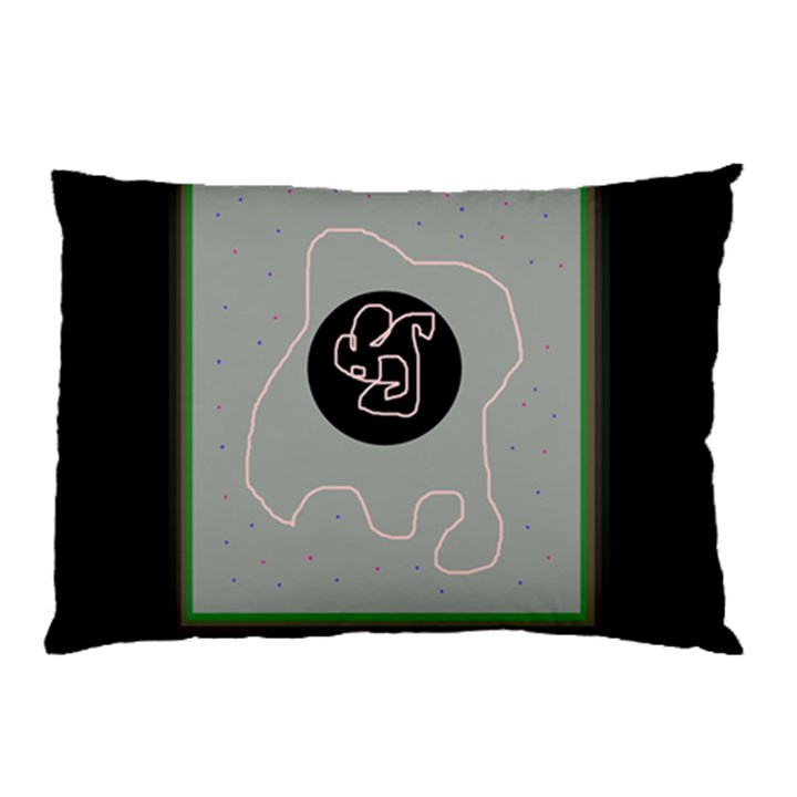 Gray abstract art Pillow Case