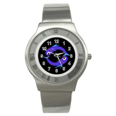 Blue Fishes Stainless Steel Watch