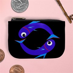 Blue Fishes Mini Coin Purses