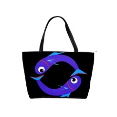 Blue Fishes Shoulder Handbags