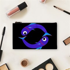 Blue Fishes Cosmetic Bag (small) 