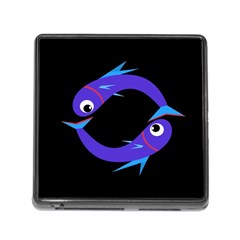 Blue Fishes Memory Card Reader (square)