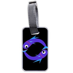 Blue Fishes Luggage Tags (two Sides)