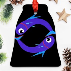 Blue Fishes Ornament (bell)  by Valentinaart