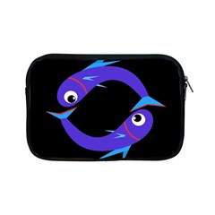 Blue Fishes Apple Ipad Mini Zipper Cases by Valentinaart