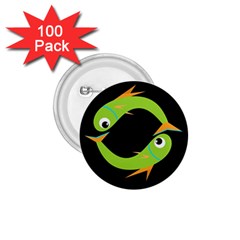 Green Fishes 1 75  Buttons (100 Pack) 