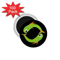 Green Fishes 1 75  Magnets (100 Pack) 