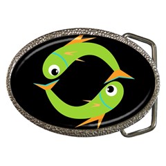 Green Fishes Belt Buckles