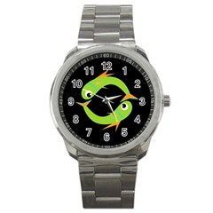 Green Fishes Sport Metal Watch