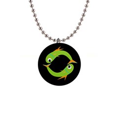 Green Fishes Button Necklaces